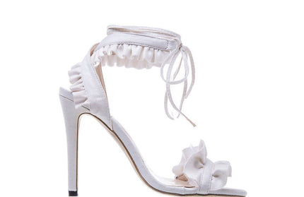 Ruffle Lace Up Cross Bandage