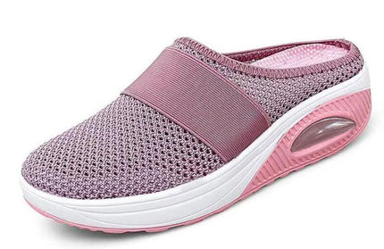 Open-Toe Chunky Heel Half Sneakers