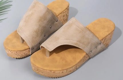 Leather Wedge Sandals