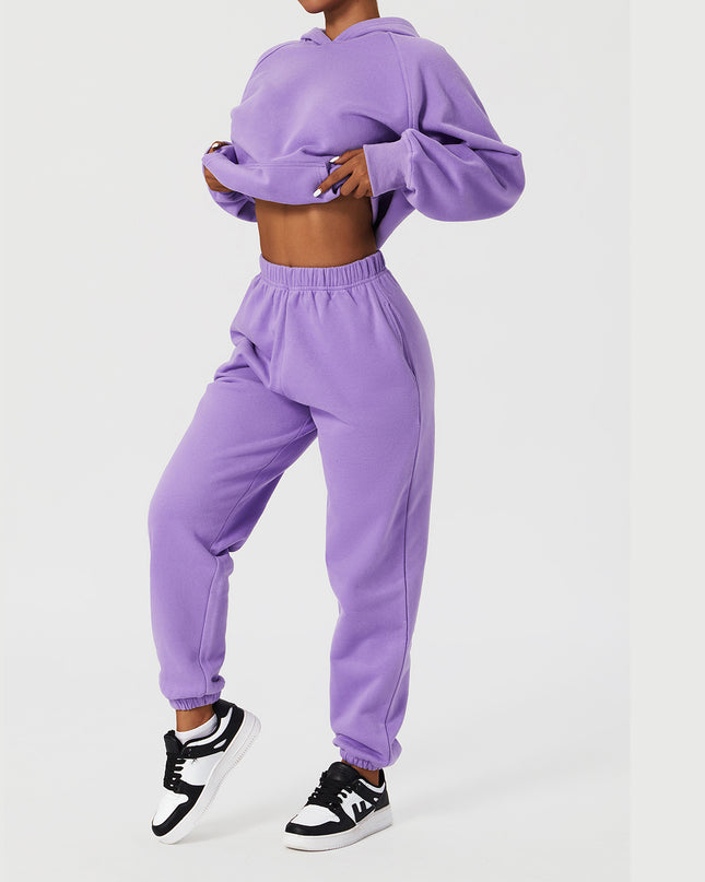 Hooded Loose Sport Sweater Set