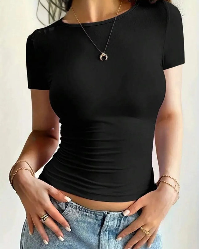 Casual Slim Fit Short Sleeved T-shirt