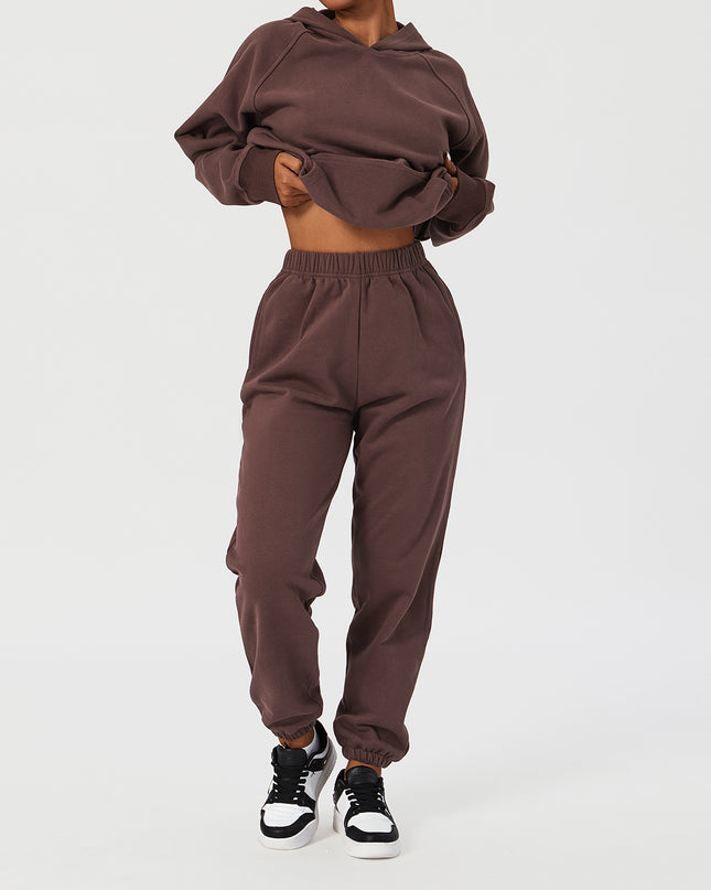 Hooded Loose Sport Sweater Set