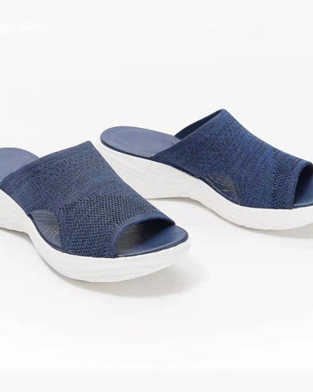 women sandals platforms fly knit high wedge heel platform sandals for women