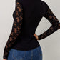 Fan Shaped Lace Slim Fit T-shirt