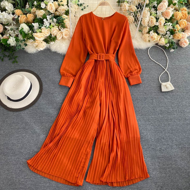 Wide Leg Long Pants Jumpsuit