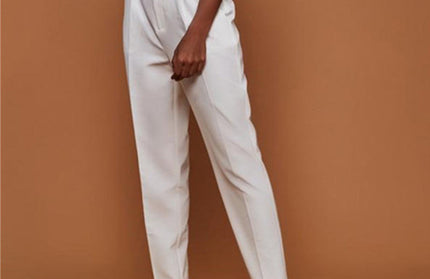 Casual Belted Straight Leg Pants