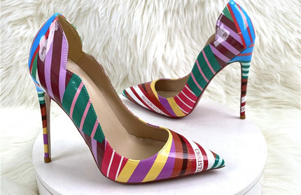 sexy women's zebra high heels