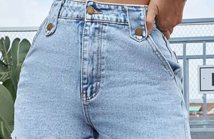 Raw Hem Denim Shorts