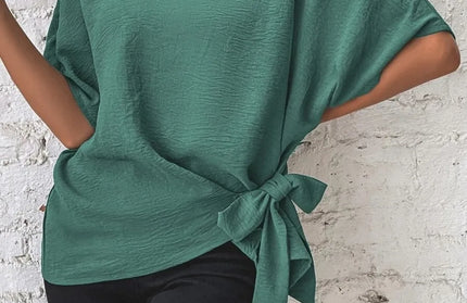 Knotted Half Sleeve Blouse