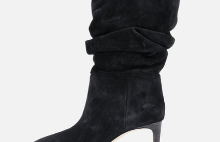 women boots black high heels pointed toe elastic ankle boots heels shoes autumn female sock boots