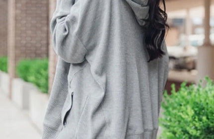 Half Snap Long Sleeve Hoodie - Hey Love Boutique