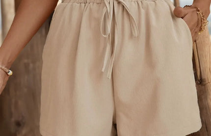 Tied Waist Shorts with Pockets