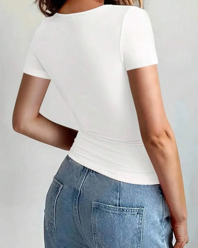 Casual Slim Fit Short Sleeved T-shirt