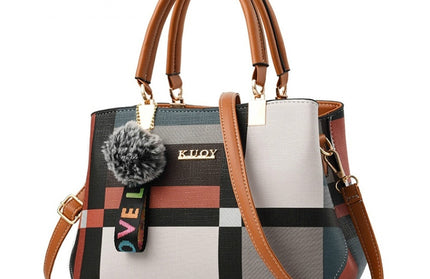 Plaid Stitching Wild Crossbody Bags
