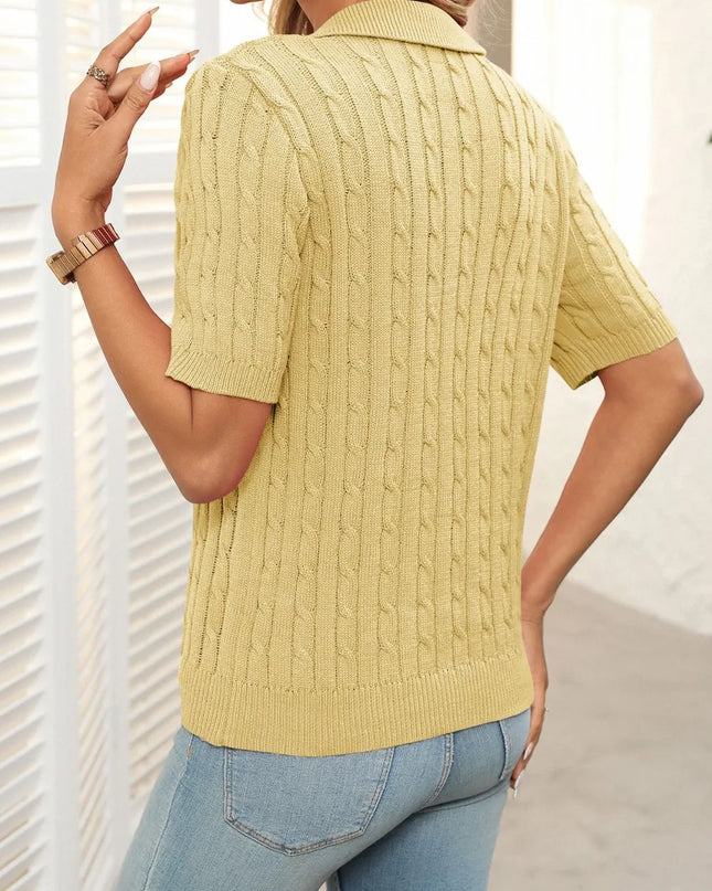 Short Sleeved Pullover Sweater