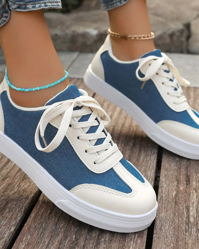 Contrast Lace Up Sneakers