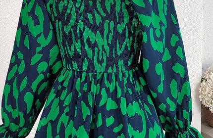 Square Neck Flounce Sleeve Blouse