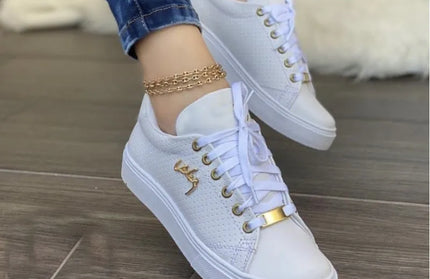 Round Toe Lace Up Sneakers