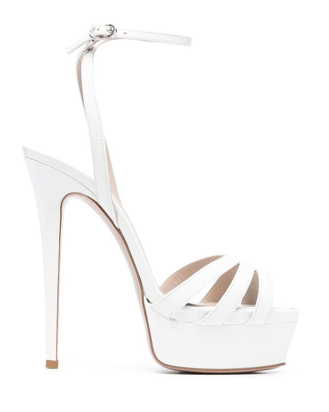 Platform Round Toe Ankle Buckle High Heels