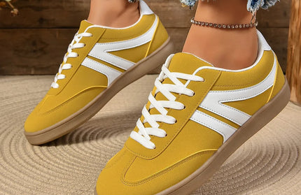 Lace Up Flat Sneakers