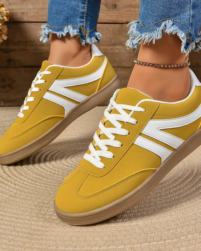 Lace Up Flat Sneakers