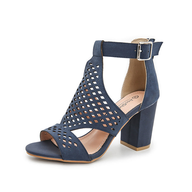 Fish Mouth Thick High Heels