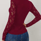 Fan Shaped Lace Slim Fit T-shirt