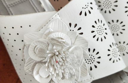 Flower Wedge Sandals