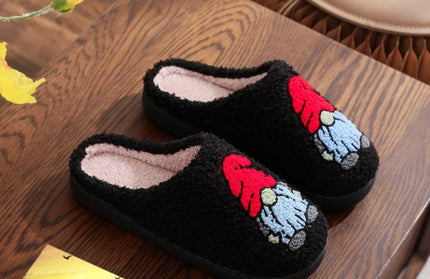 Christmas pattern unisex home winter wool slippers - Hey Love Boutique