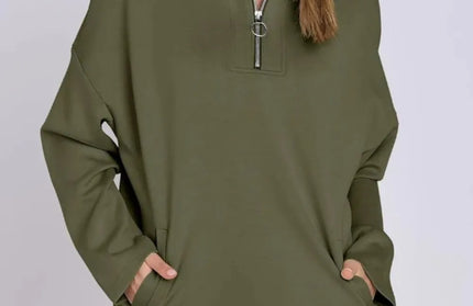 Quarter Zip Long Sleeve Hoodie