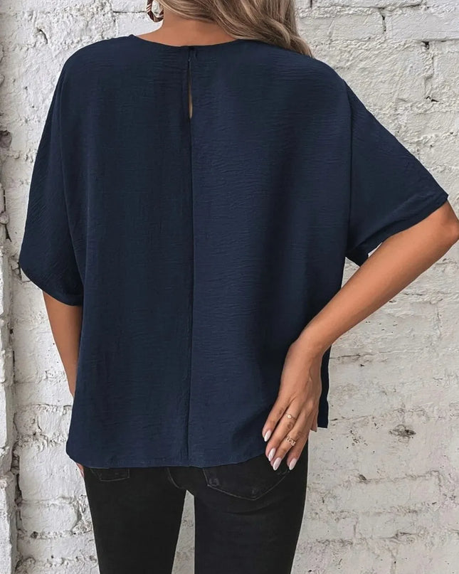 Knotted Half Sleeve Blouse