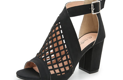 Fish Mouth Chunky Heels - Hey Love Boutique