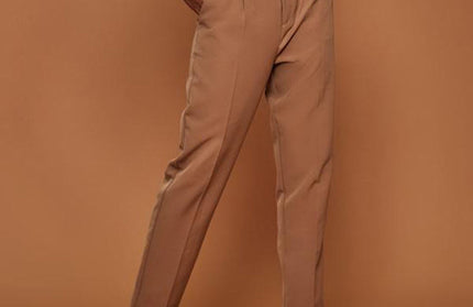 Casual Belted Straight Leg Pants
