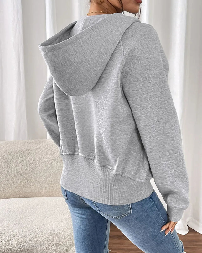 Half Zip Long Sleeve Hoodie