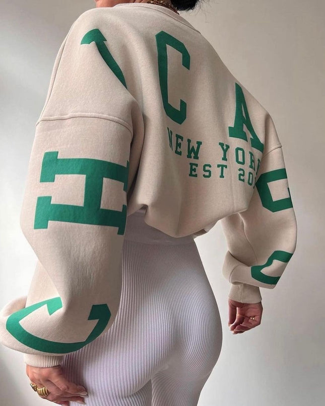 Printed Thickened Versatile Sweater