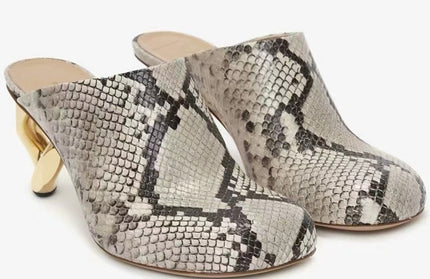 Round toe simple back empty irregular shaped one-leg lazy slippers trendy