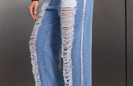 Distressed Wide Leg Jeans