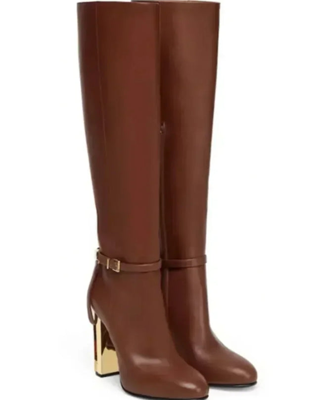 Thick Knee High Boots