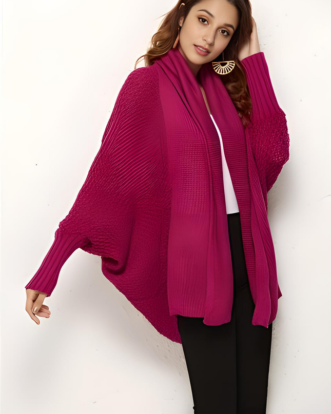 Open Front Batwing Sleeve Cardigan