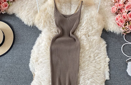 Sleeveless Crochet Knit Dress