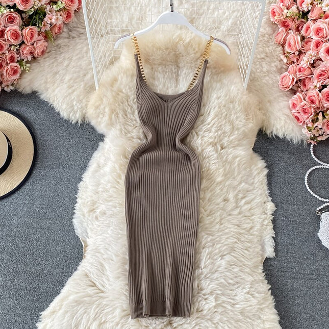 Sleeveless Crochet Knit Dress