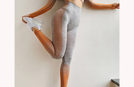 Seamless Long Sleeve Crop Top Set