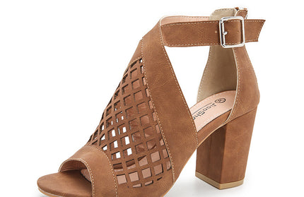 Fish Mouth Chunky Heels - Hey Love Boutique