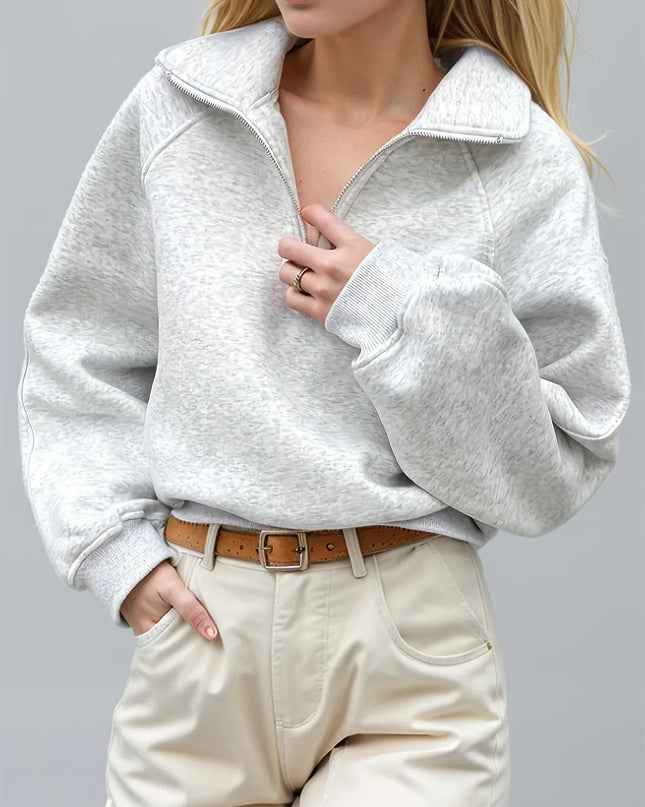 Half Zip Long Sleeve Hoodie