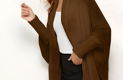 Open Front Batwing Sleeve Cardigan