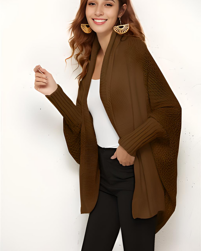 Open Front Batwing Sleeve Cardigan