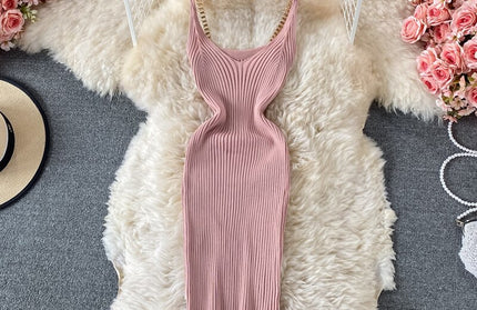 Sleeveless Crochet Knit Dress