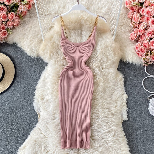 Sleeveless Crochet Knit Dress