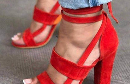 Cross Strap High Heels