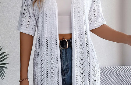 Open Front Half Sleeve Cardigan